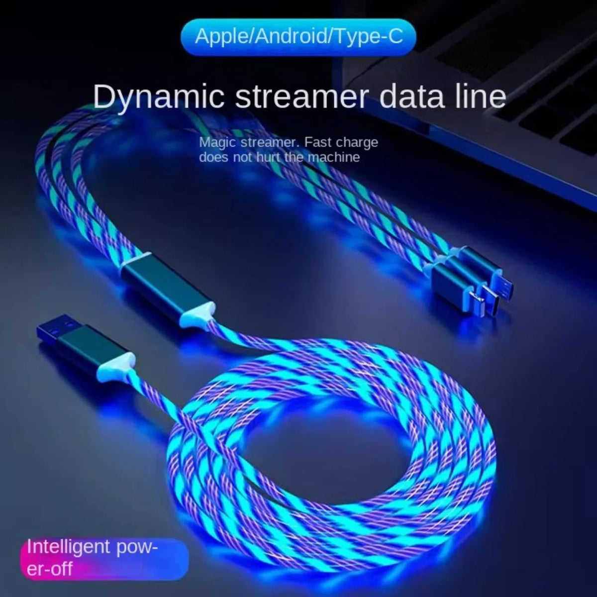 Luminous Flow 3-in-1 Charging Cable