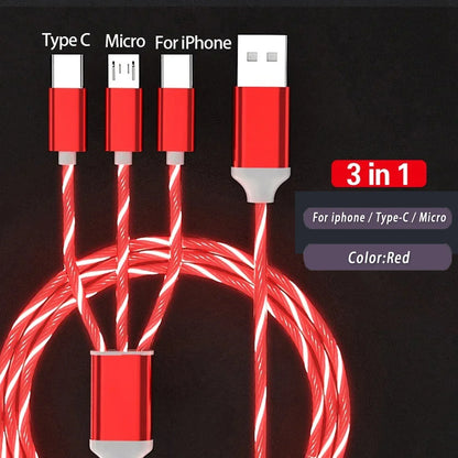 Luminous Flow 3-in-1 Charging Cable