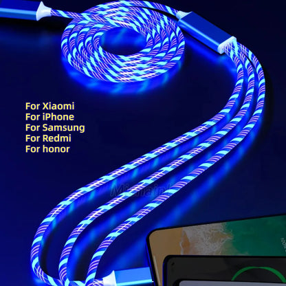 Luminous Flow 3-in-1 Charging Cable