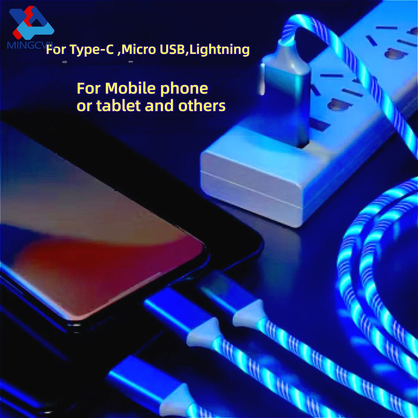 Luminous Flow 3-in-1 Charging Cable